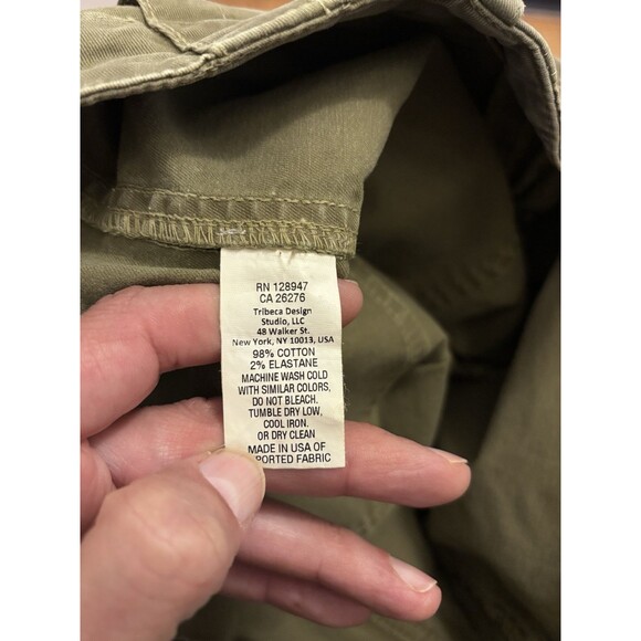 Nili Lotan French military $375 Army Green wide leg cropped Pants sz 4 2609988 - Picture 12 of 12